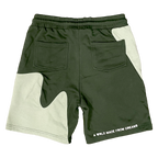 SHADES OF GREEN CONTRAST SHORTS